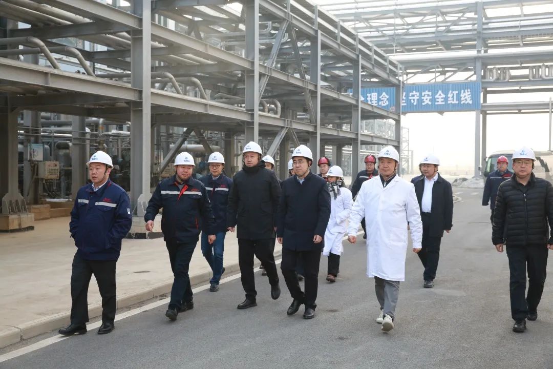 Le directeur Zhu Shengyong du comité de gestion de la zone de développement économique du port de Dongying s'est rendu à la base de production du Shandong de Tetra pour des recherches